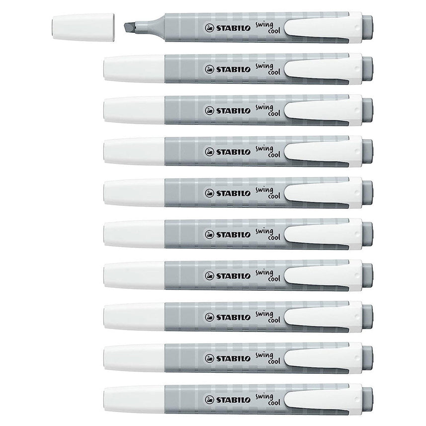 Stabilo | Swing Cool | Pastel | Dusty Grey | Pack Of 10Pcs | Highlighter Pen