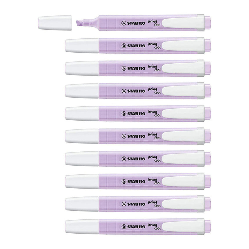 Stabilo | Swing Cool | Pastel | Lilac | Pack Of 10Pcs | Highlighter Pen