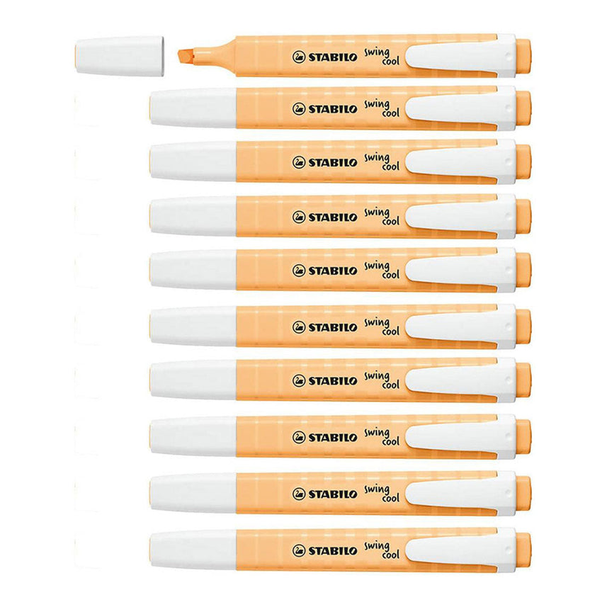 Stabilo | Swing Cool | Pastel | Orange | Pack Of 10Pcs | Highlighter Pen