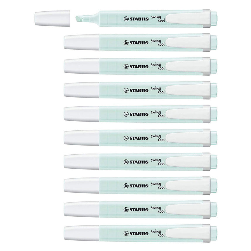 Stabilo | Swing Cool | Pastel | Turquoise | Pack Of 10Pcs | Highlighter Pen