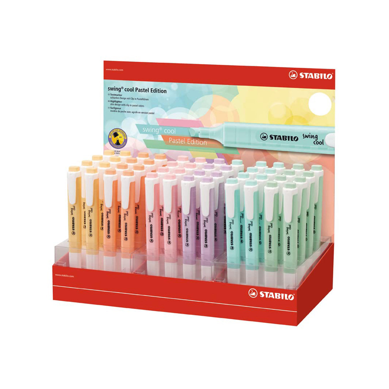 STABILO Swing Cool Pastel Highlighter Display - Set of 48