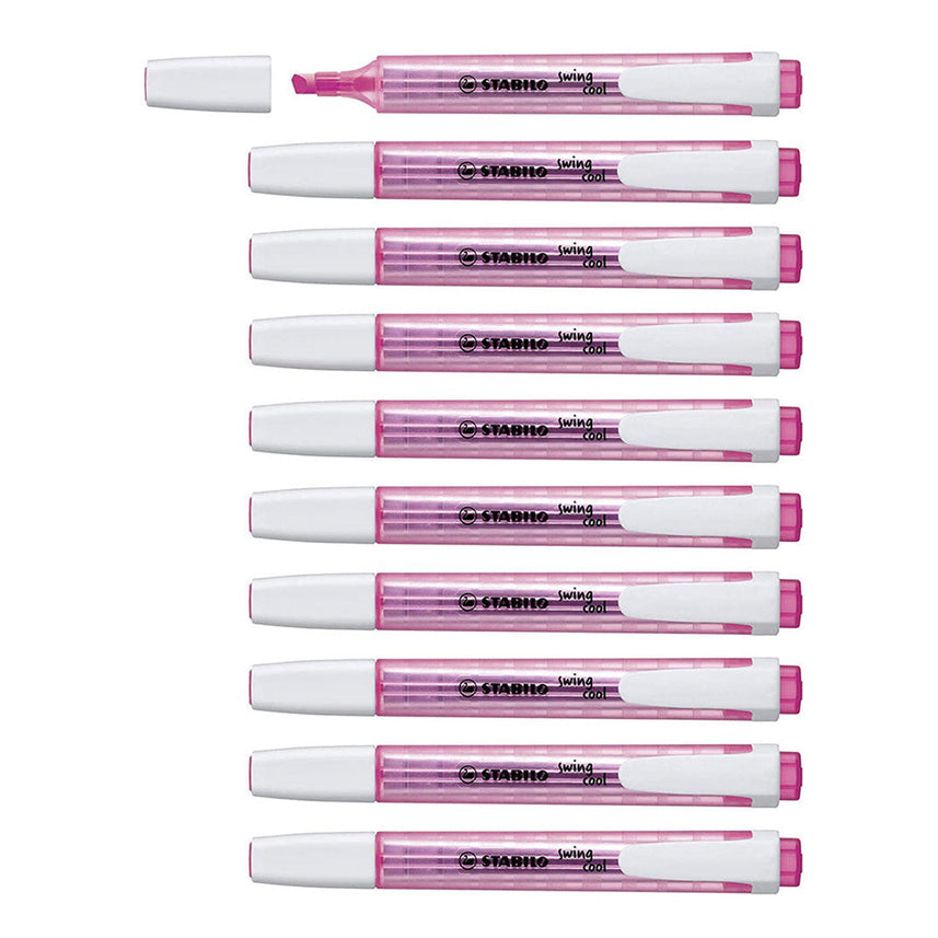 Stabilo | Swing Cool | Pink | Pack Of 10Pcs | Highlighter Pen