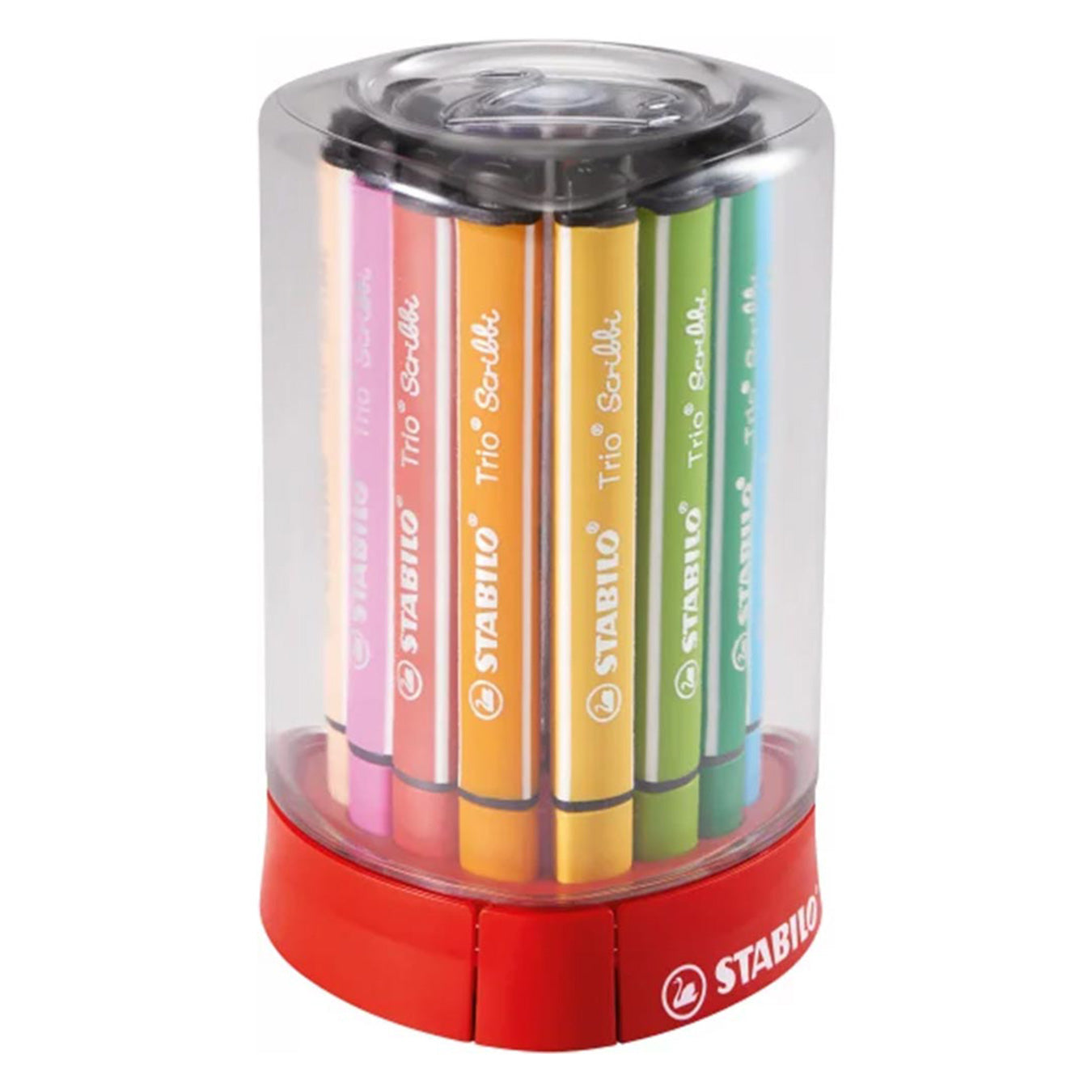 STABILO Triangular Scribbi Felt-Tip Pen Desk - Set of 12 Colours