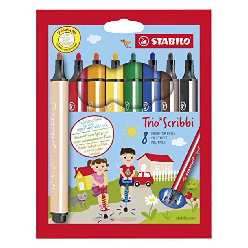 STABILO Trio Scribbi Felt-Tip Pen with Spring Tip