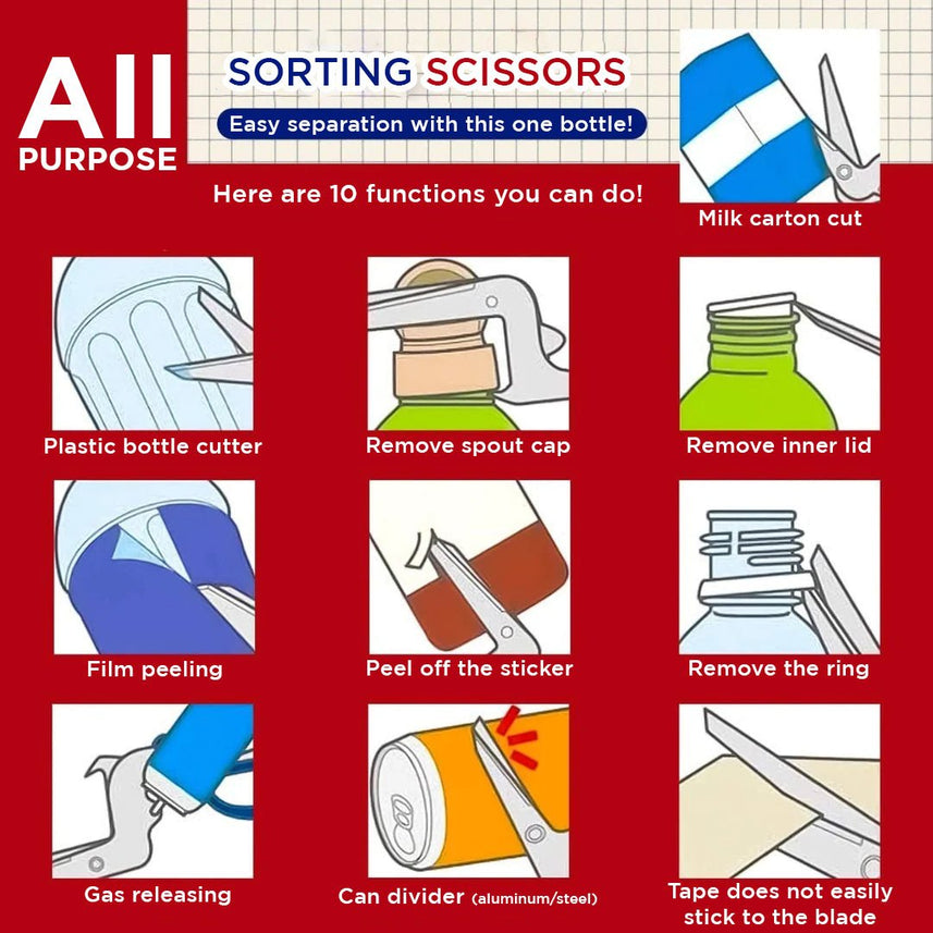 Sun Star All Purpose Sorting Scissors - SCOOBOO - S3716317 - Scissor