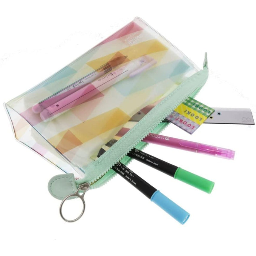 Sun Star Clear Colorful Pencil Pouch - SCOOBOO - S1424491 - Pen Stand & Organisers