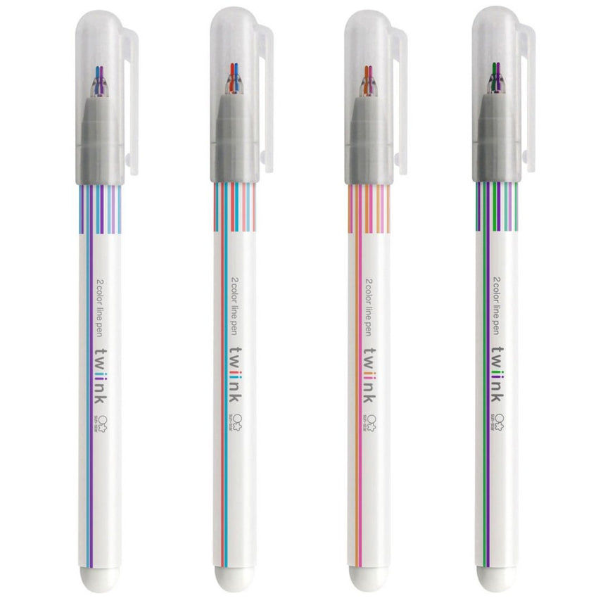 Sun Star Double Color Pens-Set Of 4 - SCOOBOO - S4540743 - Fineliner