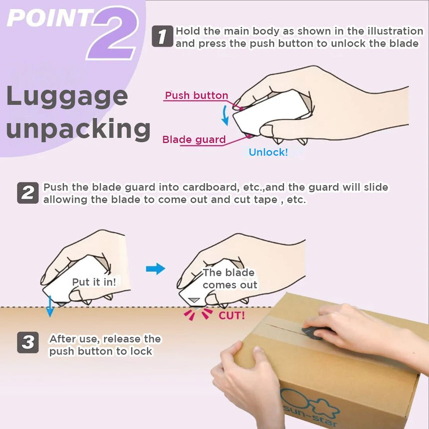 Sun Star Magnetic Paper Cutter+Letter Opener - SCOOBOO - S3720810 - Cutter