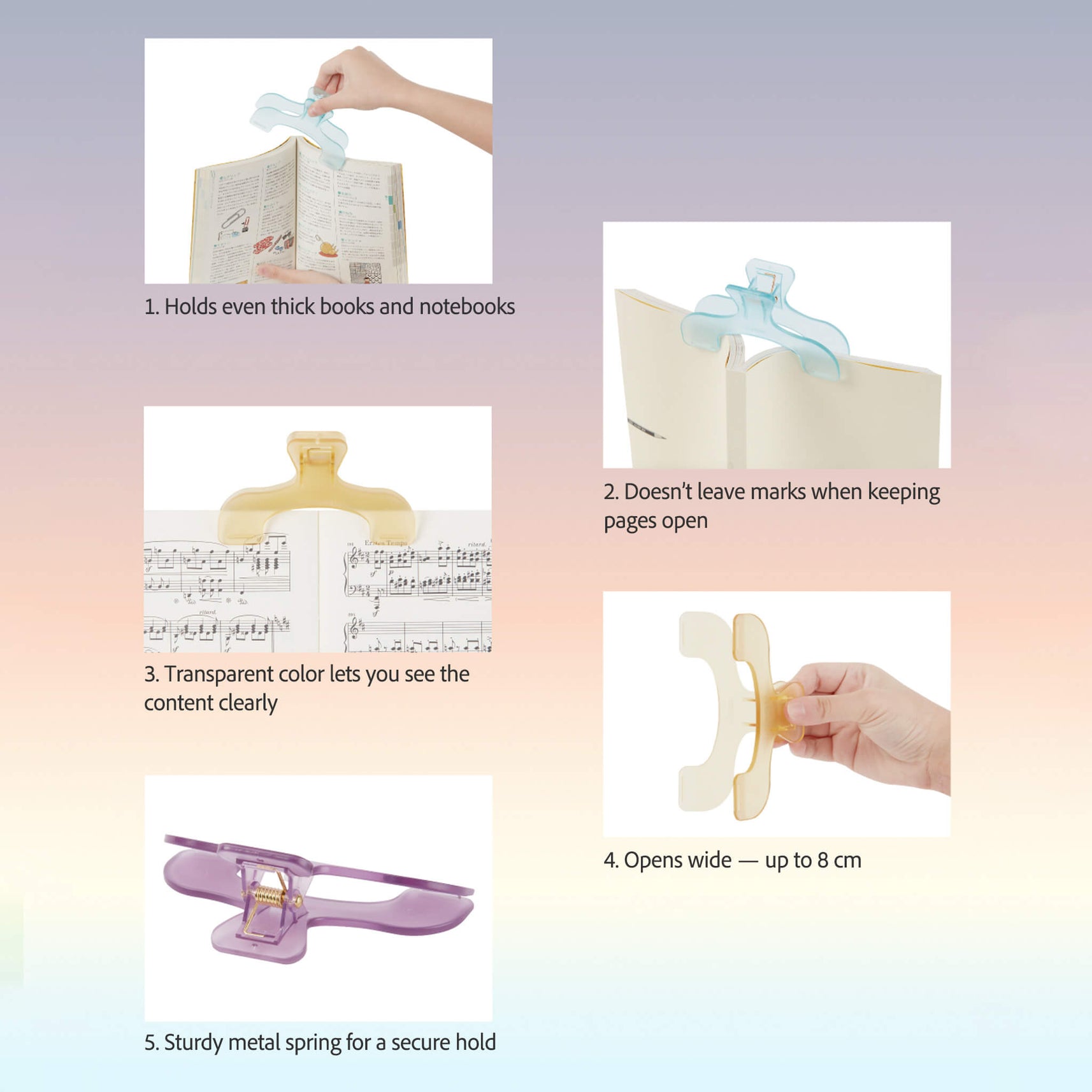 Sun-Star Ukanmuri U-shaped Clip Clear Color