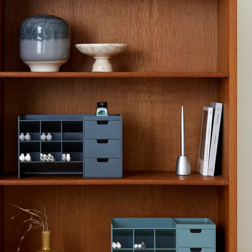 Sysmax Hive Stack Modular Desk Organizer with 3 Drawers – Persian Blue - penpencilink