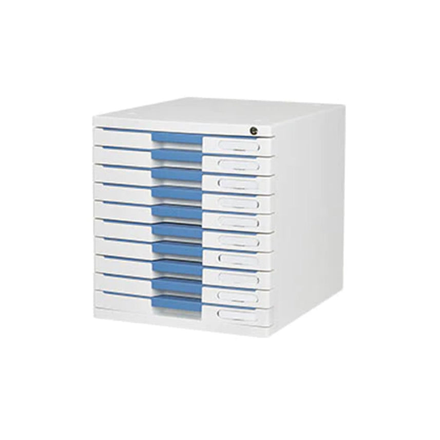 Sysmax | Lockable File Cabinet | 10 Drawers | Blue |New Max | For Office School  & Hospital