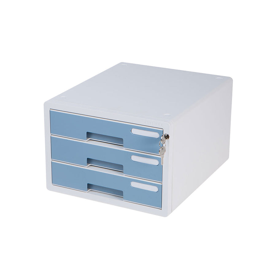 Sysmax Deluxe Color Lockable File Cabinet 3 Drawers - Mint