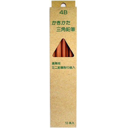 Thick Triangular Wooden Pencil with Sharpener Set / Kita-Boshi Pencil