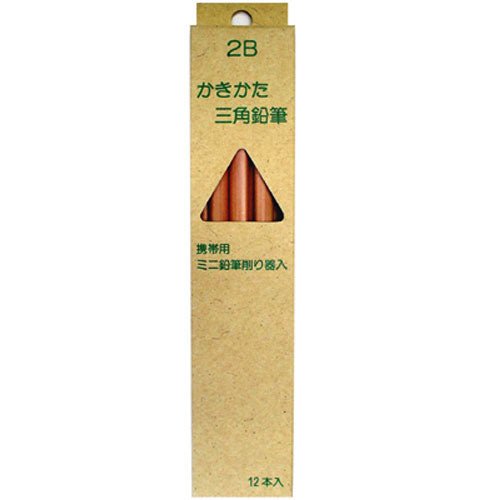 Thick Triangular Wooden Pencil with Sharpener Set / Kita-Boshi Pencil