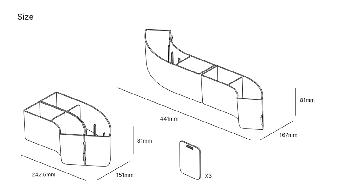 Litem |Pen Stand | Organiser|6 Compartment | Ivory |  Train