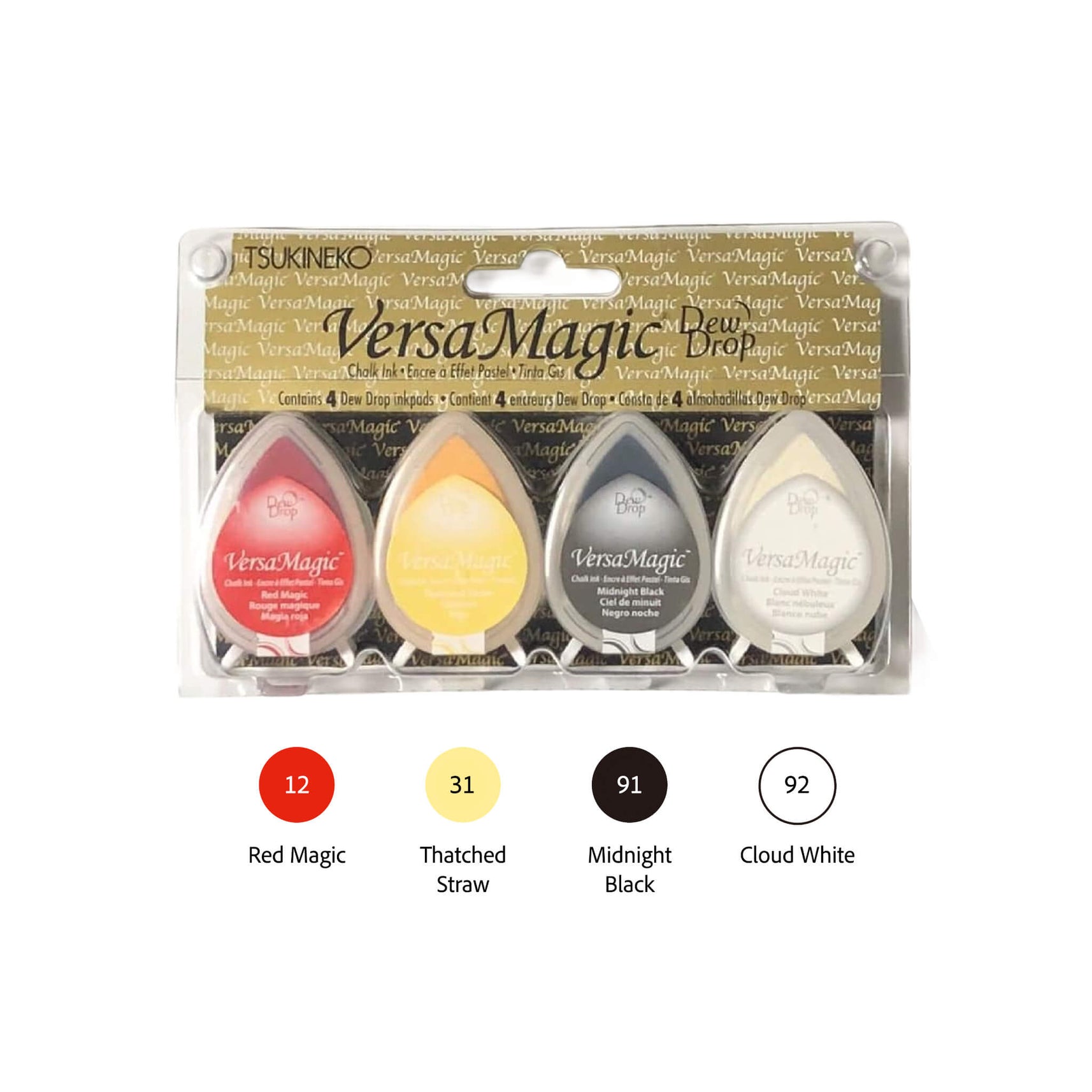 Tsukineko | Stamp Ink Pad | VersaMagic Dewdrop | 4-Color Set