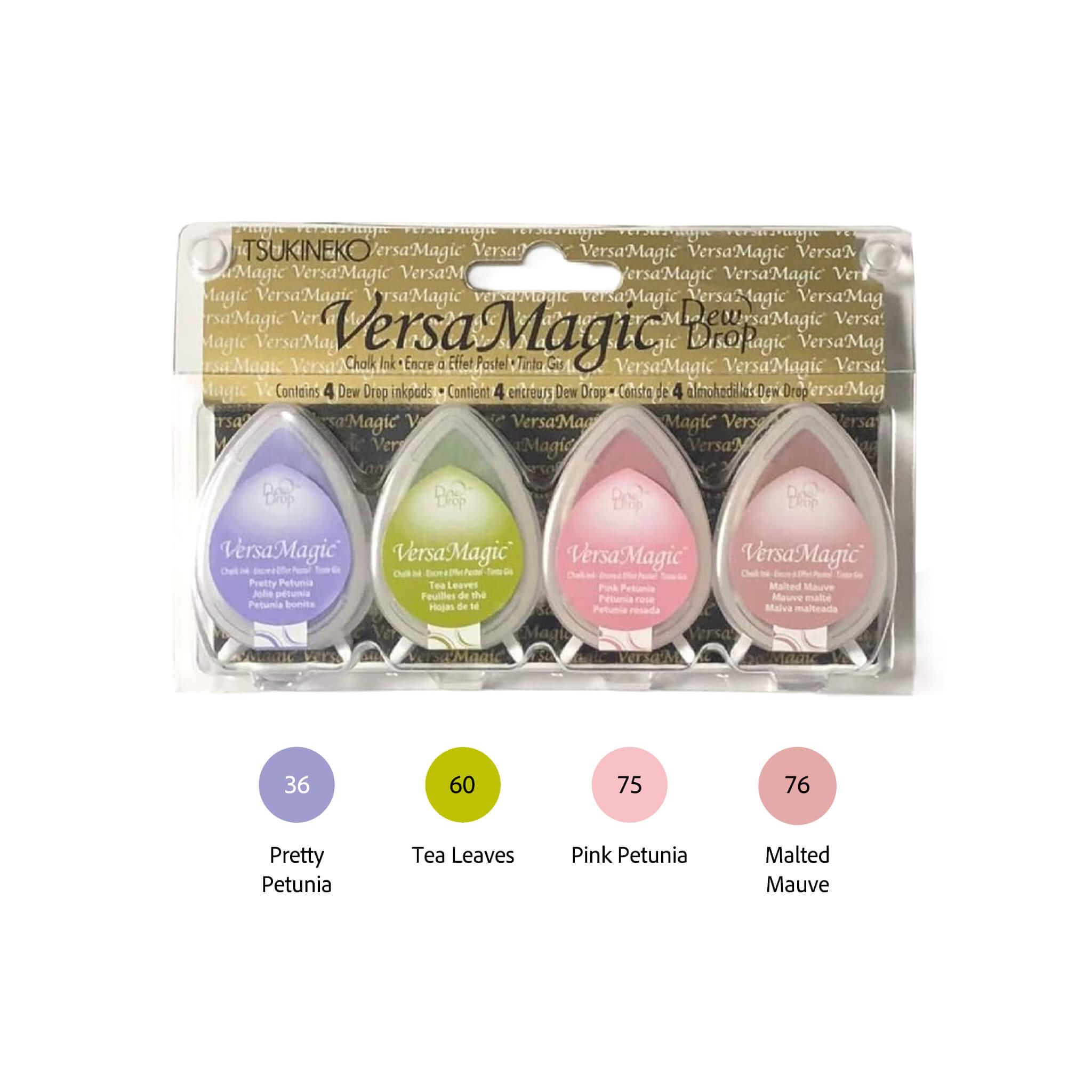 Tsukineko | Stamp Ink Pad | VersaMagic Dewdrop | 4-Color Set