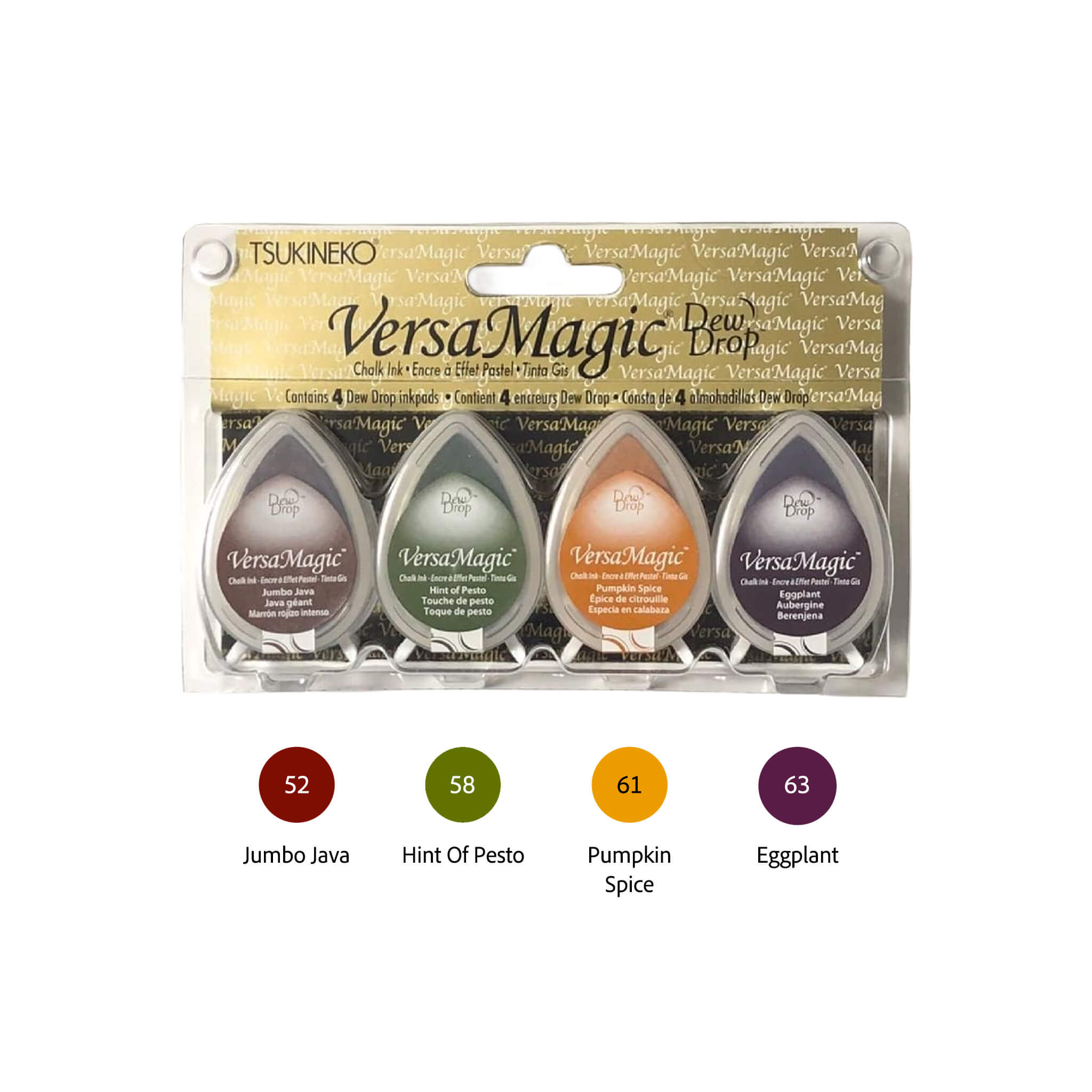 Tsukineko | Stamp Ink Pad | VersaMagic Dewdrop | 4-Color Set