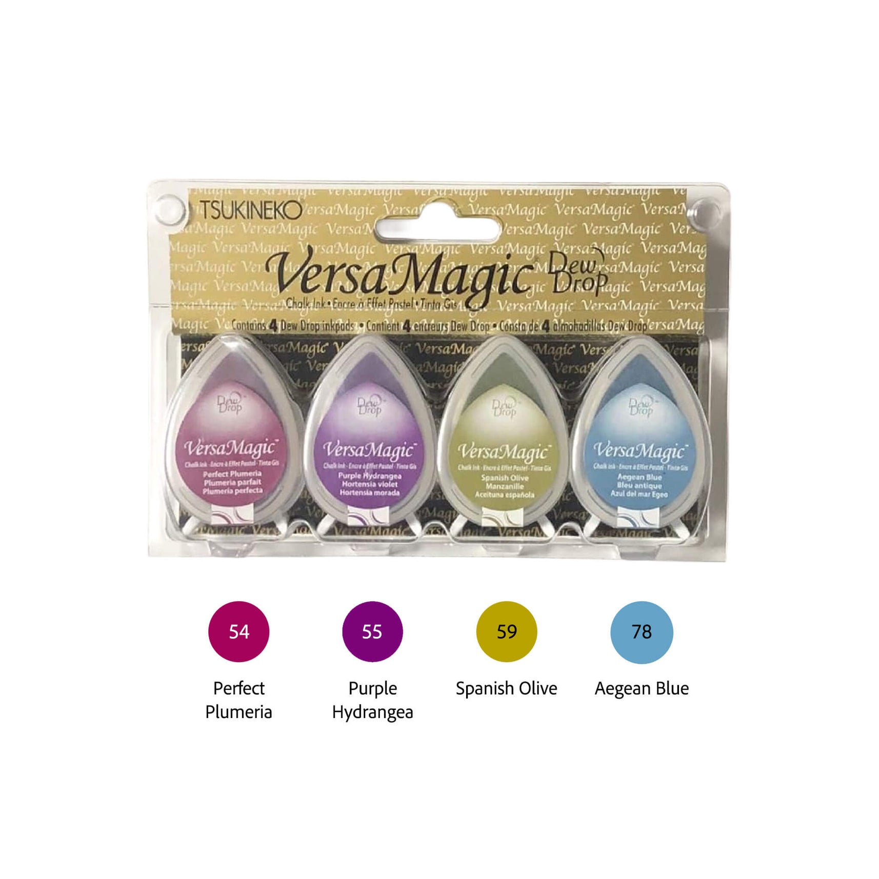 Tsukineko | Stamp Ink Pad | VersaMagic Dewdrop | 4-Color Set