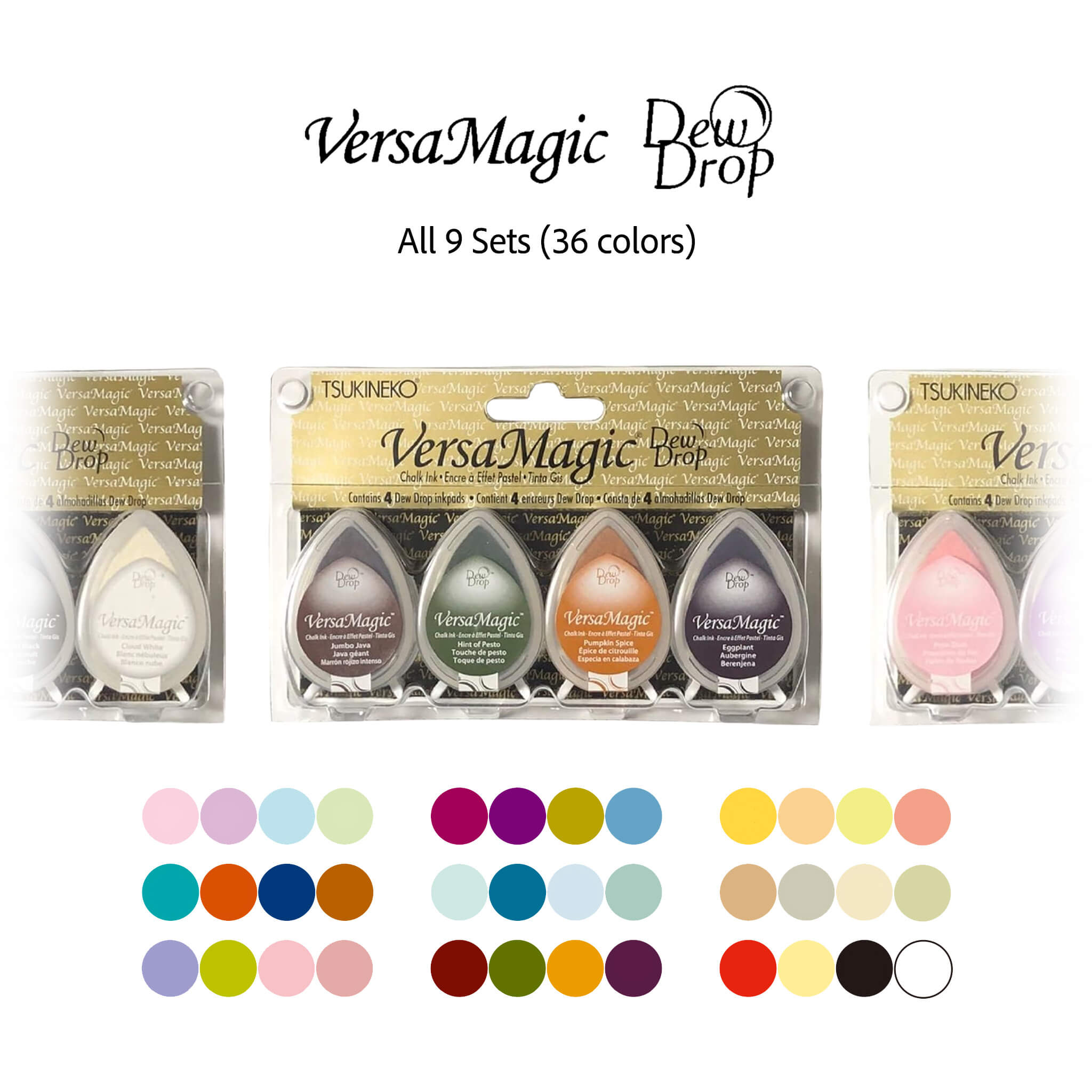 Tsukineko | Stamp Ink Pad | VersaMagic Dewdrop | 4-Color Set