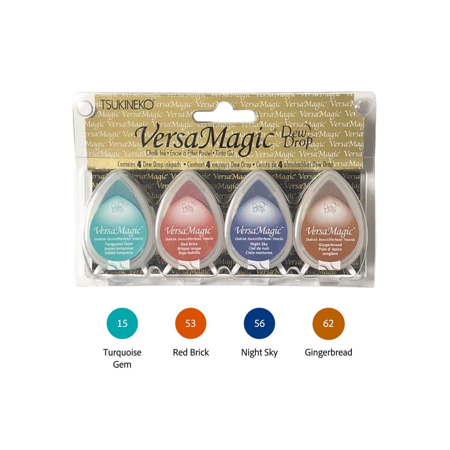 Tsukineko | Stamp Ink Pad | VersaMagic Dewdrop | 4-Color Set