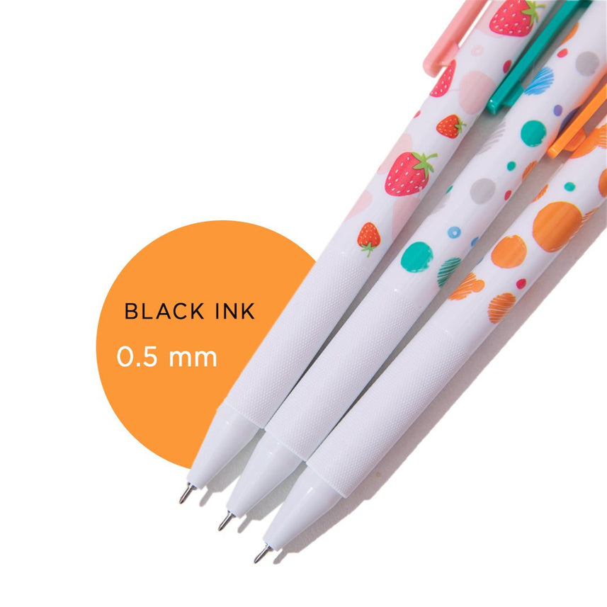 TURBO Gel Pen - Pack of 3 - Black Ink - INDOFUTURE - TURBO Pack of 3 - GEL PENS