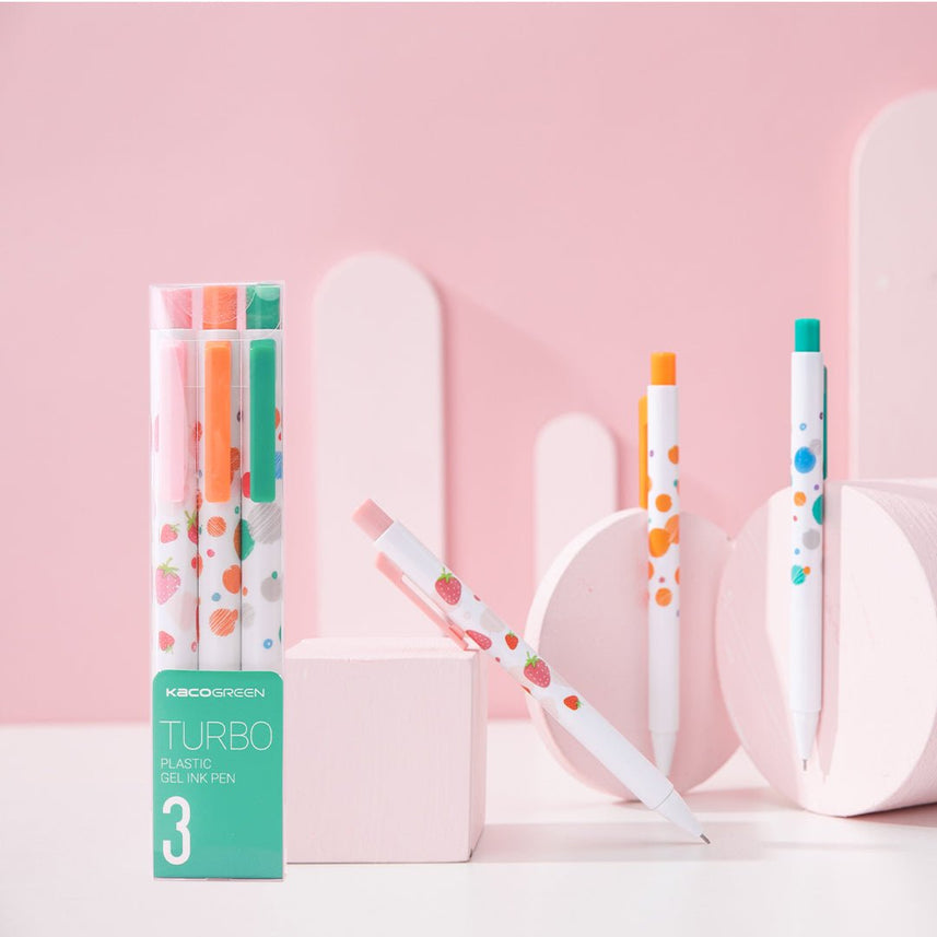 TURBO Gel Pen - Pack of 3 - Black Ink - INDOFUTURE - TURBO Pack of 3 - GEL PENS