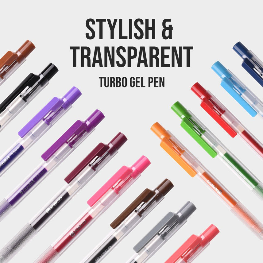 TURBO GEL PEN 0.5mm - INDOFUTURE - TURBO-20-BLACK - Gel Pens