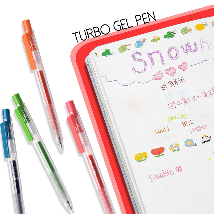 TURBO GEL PEN 0.5mm - INDOFUTURE - TURBO-20-BLACK - Gel Pens