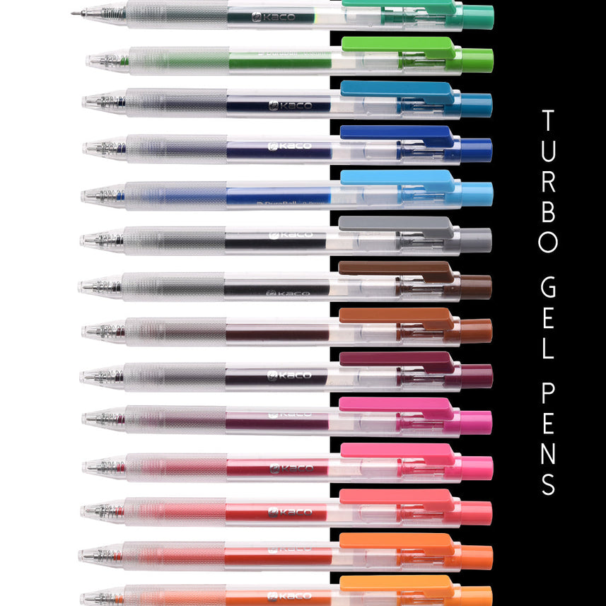 TURBO GEL PEN 0.5mm - INDOFUTURE - TURBO-20-BLACK - Gel Pens