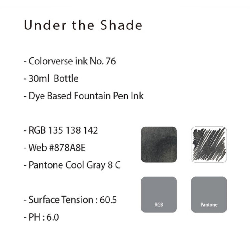 Colorverse | Joy | Ink Bottle | Ordinary Earth Edition | Under The Shade | 30ml - penpencilink