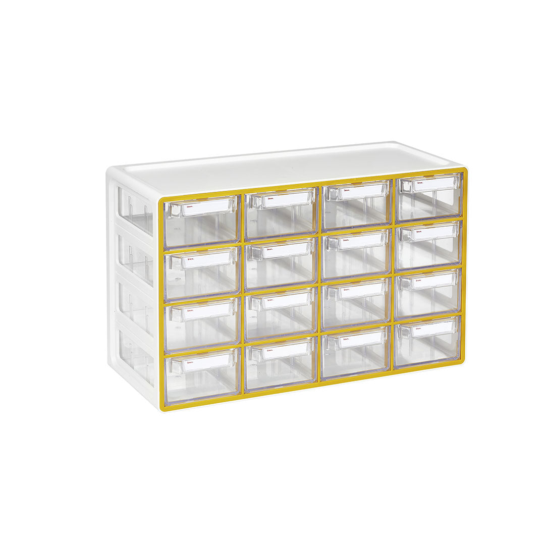 Sysmax Up System Multi Utility Storage Box 16 Drawers - Yellow