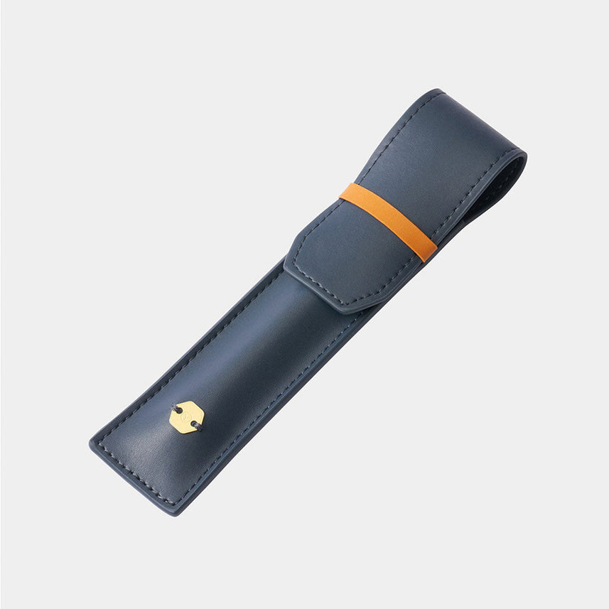 Ystudio Classic Reflect Pen Pouch – Blue Leather
