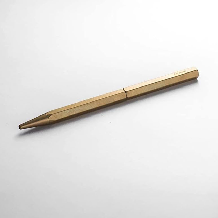Ystudio | Ballpoint Pen | Classic Revolve | Slim Brass