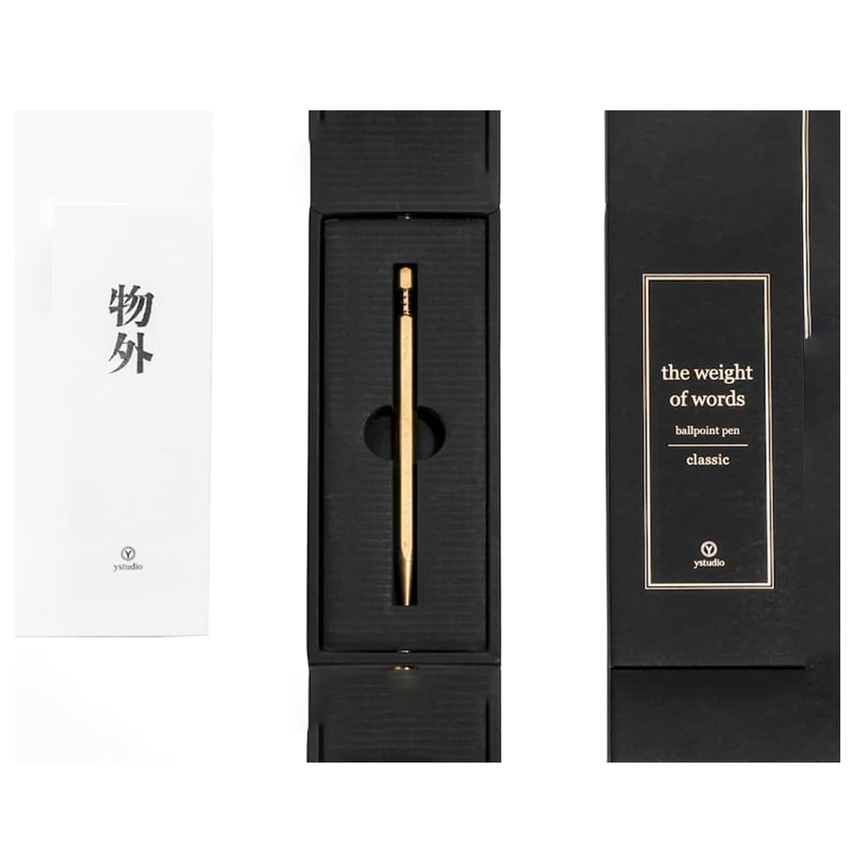 Ystudio | Ballpoint Pen | Classic Revolve | Spring Brass