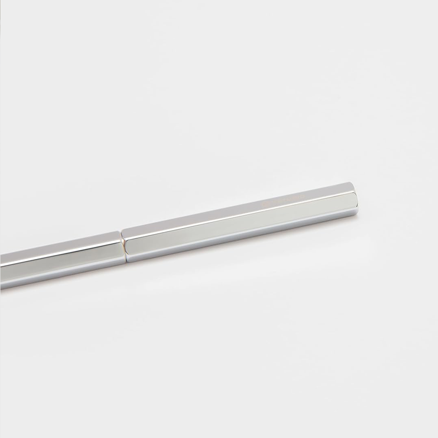 Ystudio Ballpoint Pen – Classic Revolve in Spring Shiny Silver