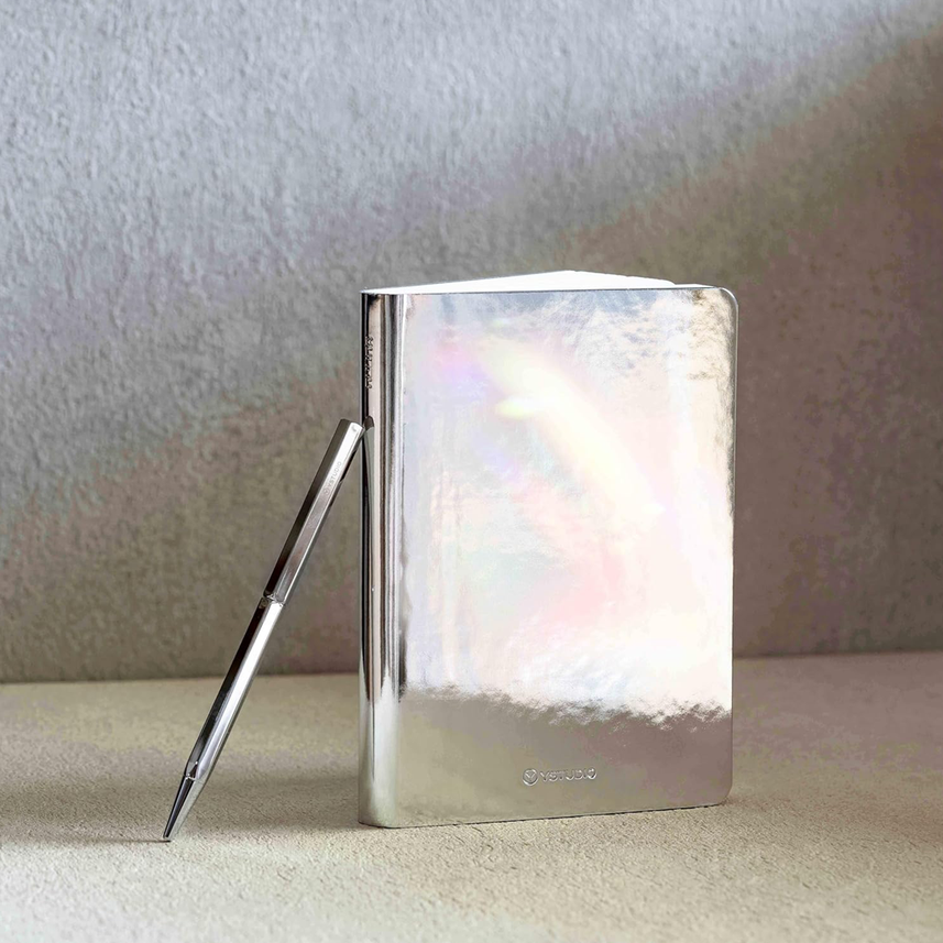 Ystudio Ballpoint Pen – Classic Revolve in Spring Shiny Silver