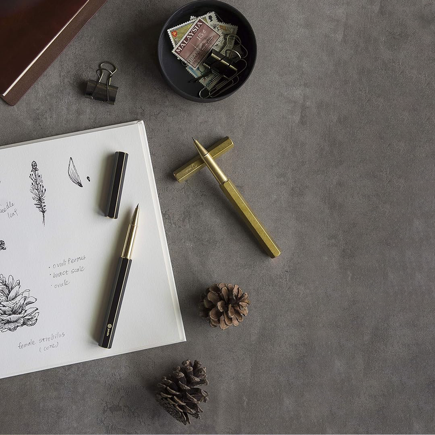 Ystudio | Classic Revolve | Rollerball Pen | Brass | Gold