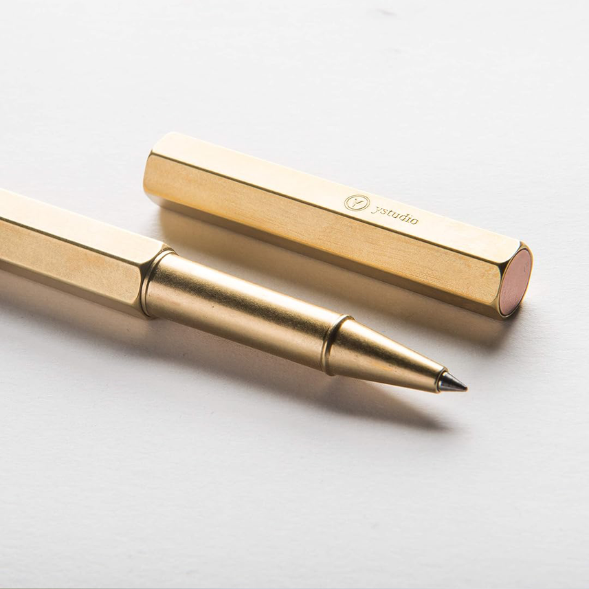 Ystudio | Classic Revolve | Rollerball Pen | Brass | Gold