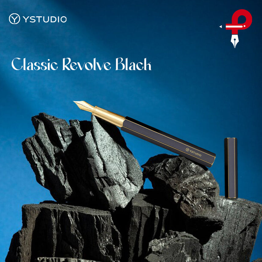 Ystudio | Fountain Pen | Classic Revolve | Black