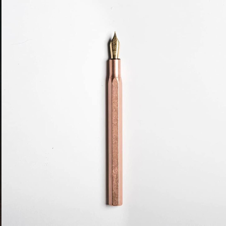 Ystudio | Fountain Pen | Classic Revolve | Fine Nib | Copper Converter (Included) Without Cap