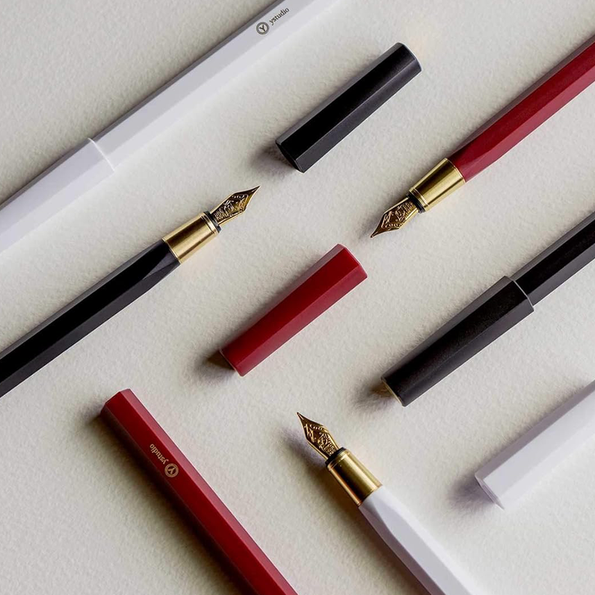 Ystudio Resin Series – Fountain Pen in Red Colour | Medium Nib