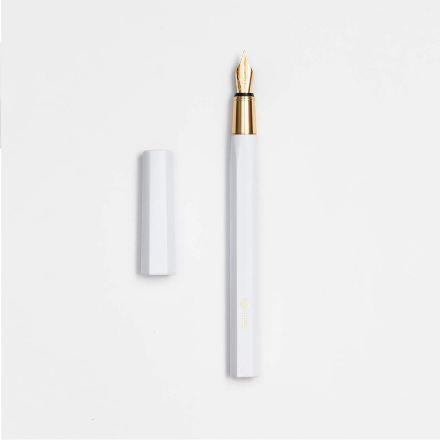 Ystudio Resin Series – Fountain Pen in White Colour | Fine Nib