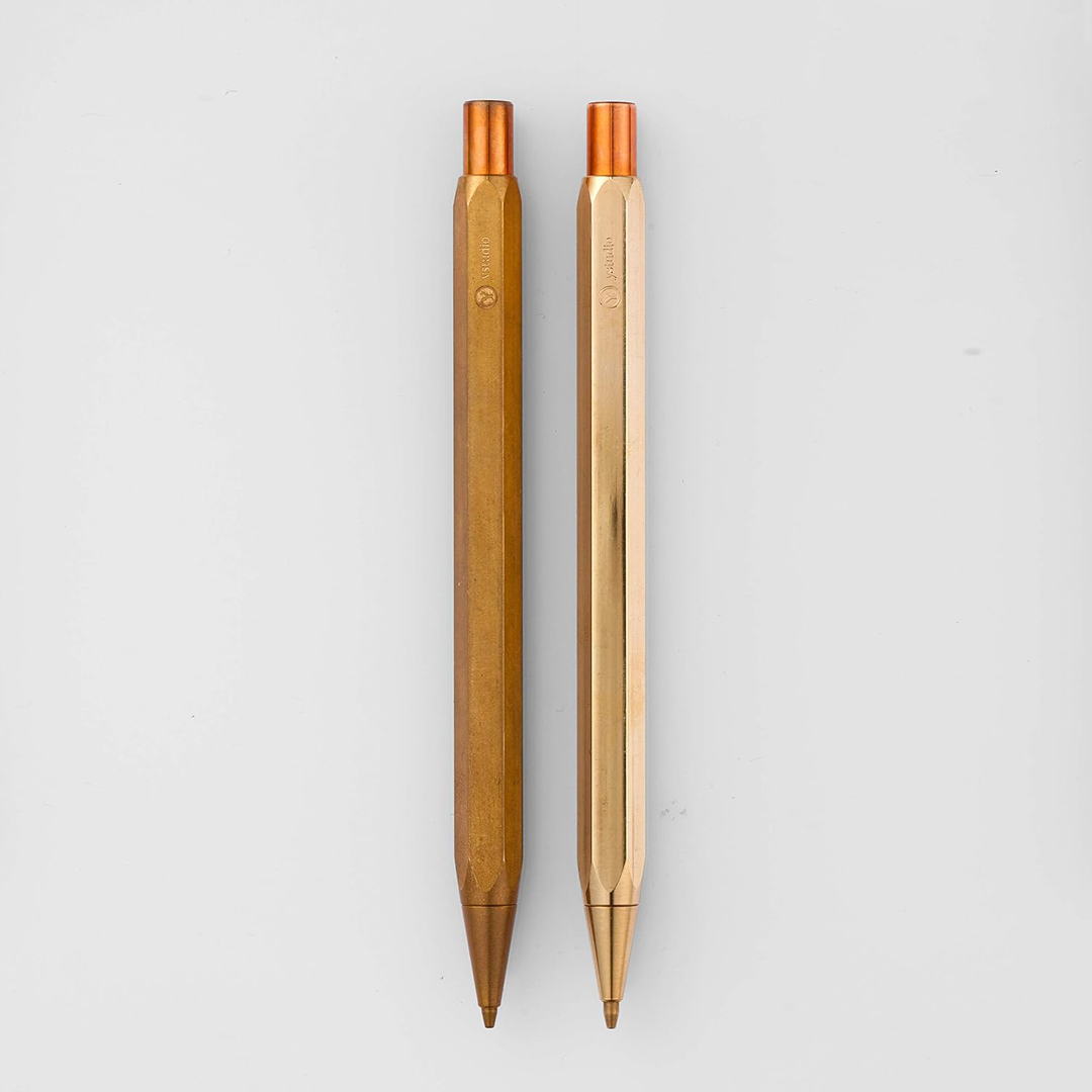 Ystudio | Mechanical Pencil | 0.7mm | Classic Revolve | Brass