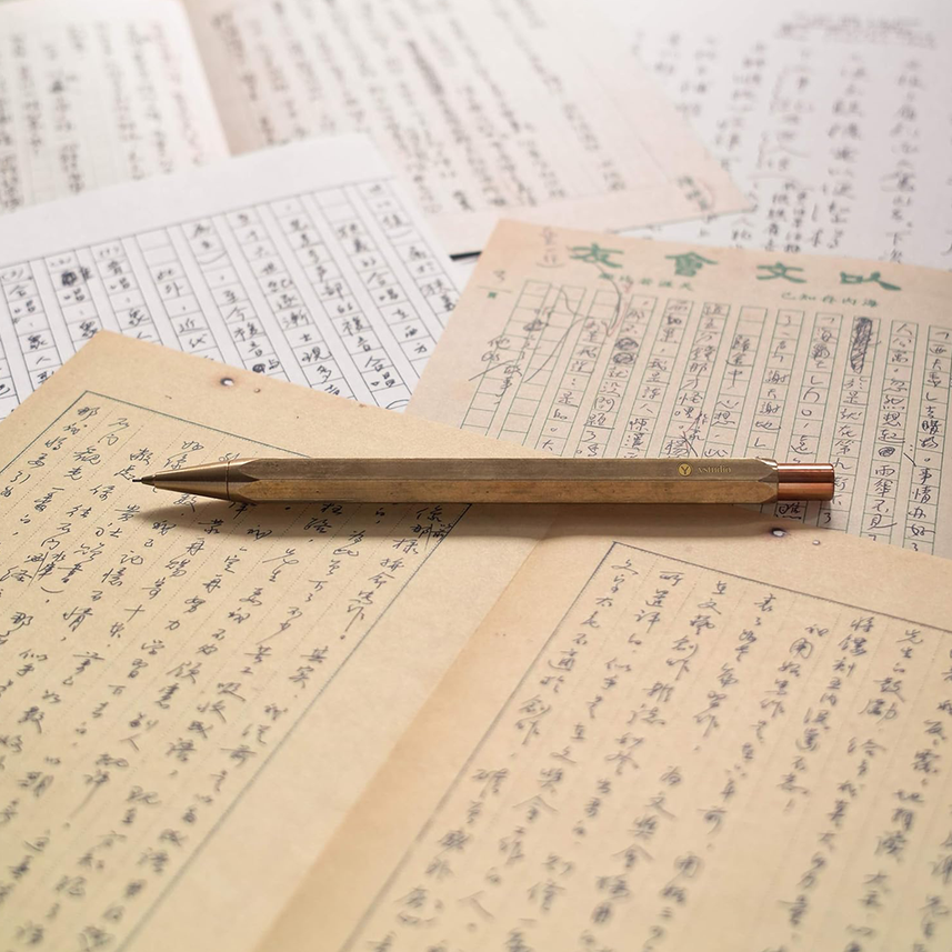 Ystudio | Mechanical Pencil | 0.7mm | Classic Revolve | Brass