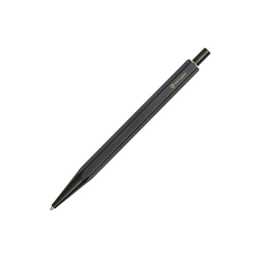 Ystudio | Mechanical Pencil | 0.7mm | Classic Revolve | Brass | Black | Pack of 1