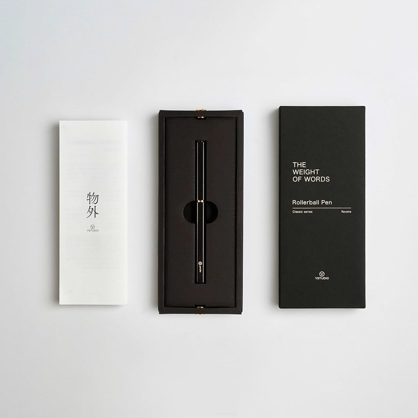 Ystudio | Rollerball Pen | Black Brassing | Six Shining Lines | Brass