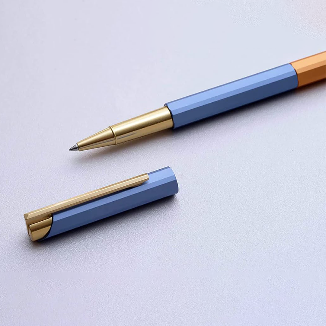 Ystudio | Rollerball Pen | Glamour Series | Evolve Bihex | Blue Gin.