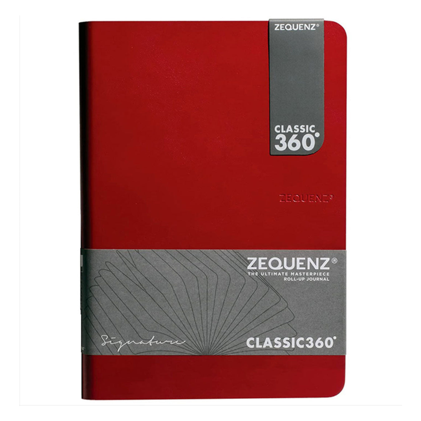 Zequenz Classic 360 Degree Signature Lite Series Hand Bound Soft Cover A5 Size Blank Journal Notebook Diary with Red Cover & White Premium Paper, 200 Pages for Notes Writing Doodling Drawing