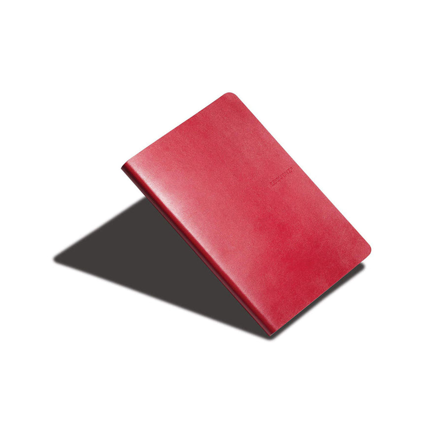 Zequenz Classic 360 Degree Signature Lite Series Hand Bound Soft Cover A5 Size Blank Journal Notebook Diary with Red Cover & White Premium Paper, 200 Pages for Notes Writing Doodling Drawing